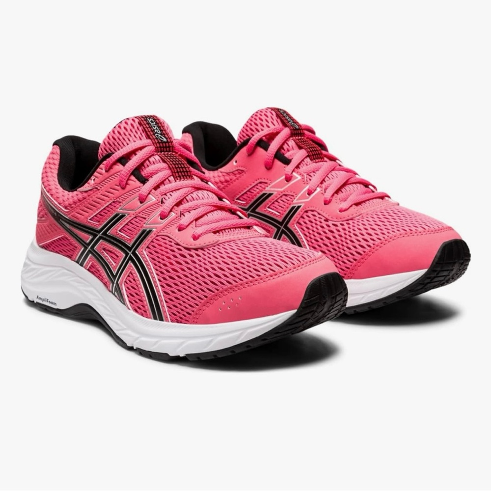 ASICS WOMEN’S GEL-CONTEND 6 RUNNING SHOES, 8.5, PINK CAMEO/PURE SILVER